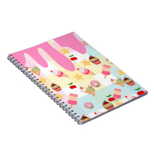 Cuaderno de helado Kawaii y goteo