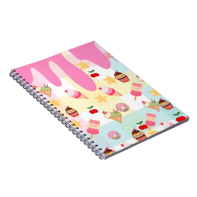 Cuaderno de helado Kawaii y goteo  (Lado Derecho)