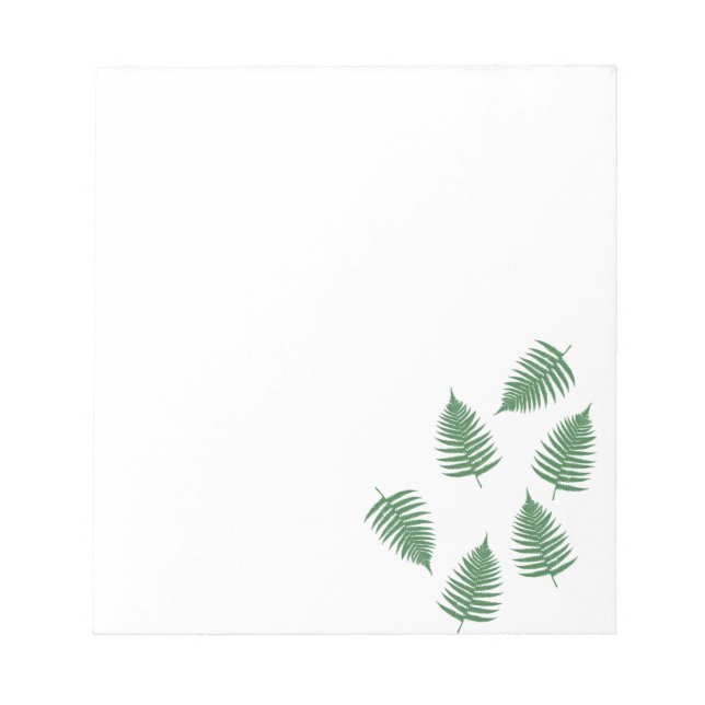 Cuaderno de helecho verde afortunado con estilo (Frente)