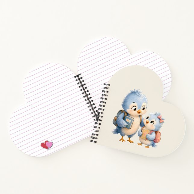 Cuaderno de Hermanos Pájaros Corazón (Interior)