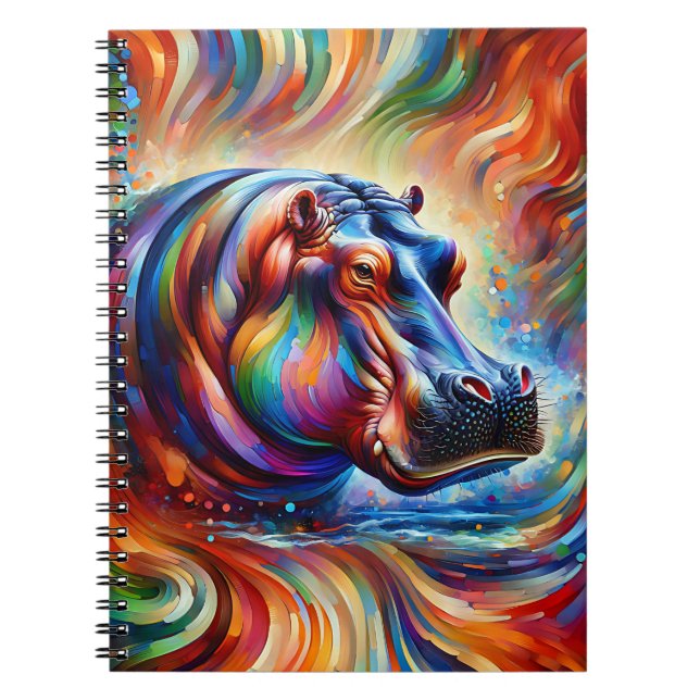 Cuaderno de Hipopótamo de Espectro Giratorio (Frente)