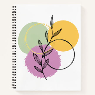 Cuaderno de hoja con manchas de colores