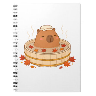 Cuaderno de hoja de arce de onsen de otoño de carp