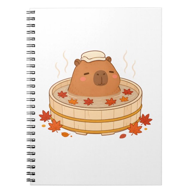 Cuaderno de hoja de arce de onsen de otoño de carp (Frente)