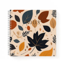 Cuaderno de hojas de arce otoñales