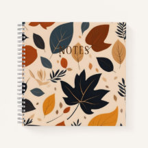 Cuaderno de hojas de arce otoñales