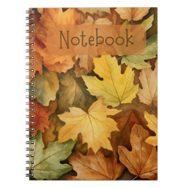 Cuaderno de hojas de otoño