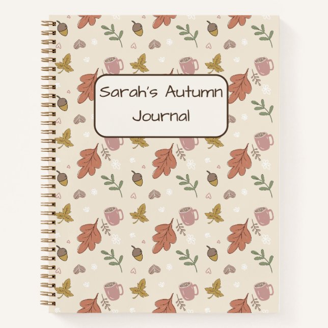 Cuaderno de Hojas de Otoño Acogedor (Anverso)