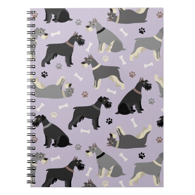Cuaderno de hojas y huesos Schnauzer (Frente)