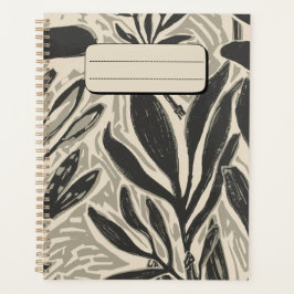 Cuaderno de Hojas y Ramas de Eucalipto Rústico