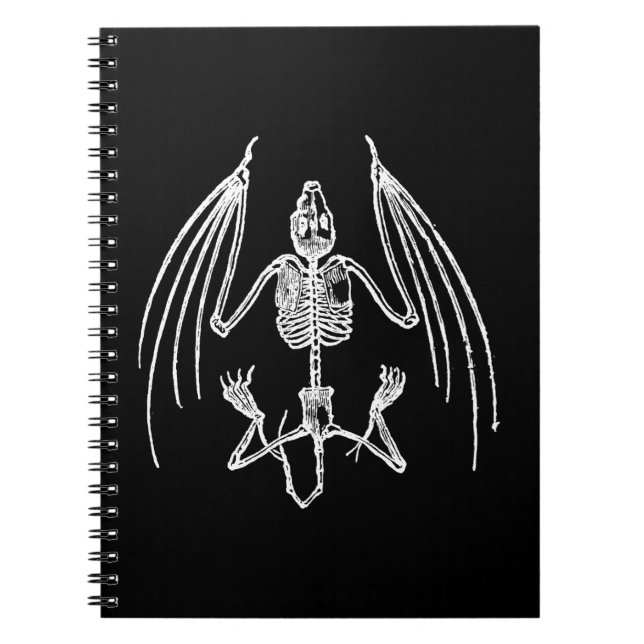 Cuaderno de Huesos de Murciélago Vampiro Gótico (Frente)