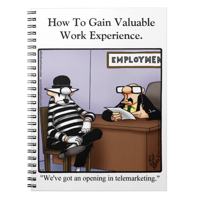 Cuaderno de humor divertido en el lugar de trabajo (Frente)