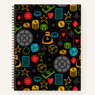 Cuaderno de iconos de Casino colorido
