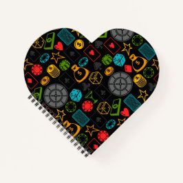 Cuaderno de iconos de Casino colorido