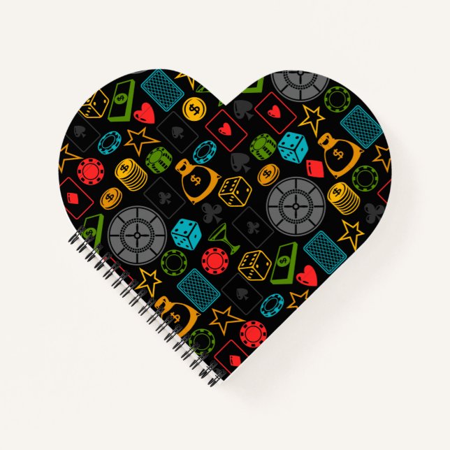 Cuaderno de iconos de Casino colorido (Anverso)