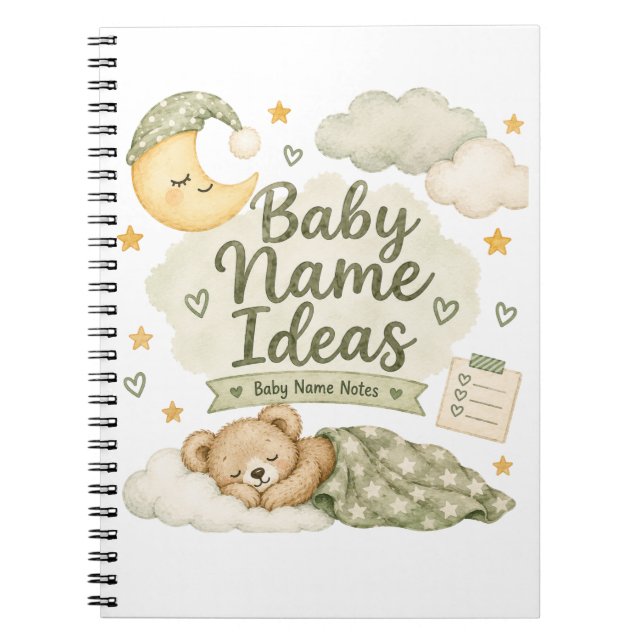 Cuaderno de ideas de nombres de bebé (Frente)