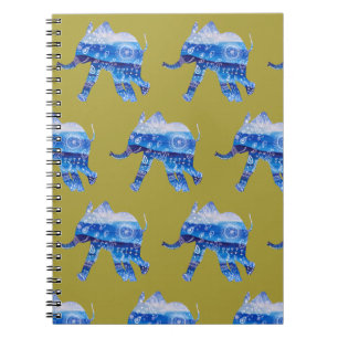 Cuaderno de ilustración de elefante bebé Mandala