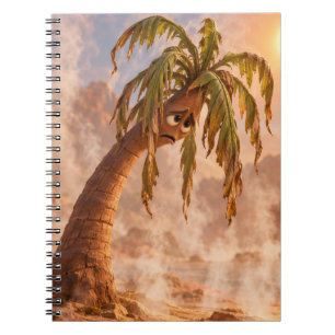 Cuaderno de ilustración tropical linda palma trist