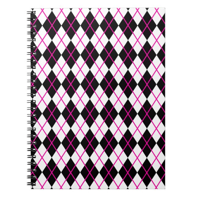 Cuaderno de impresión argyle en forma de diamante  (Frente)
