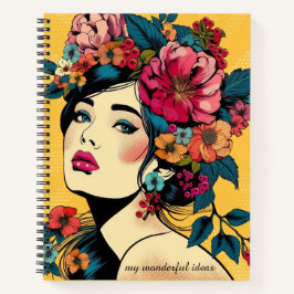Cuaderno de impresión artística Mujeres con corona