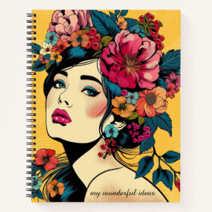 Cuaderno de impresión artística Mujeres con corona