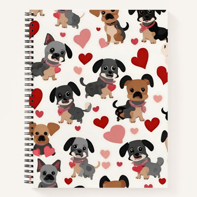 Cuaderno de impresión de cachorrito (Anverso)