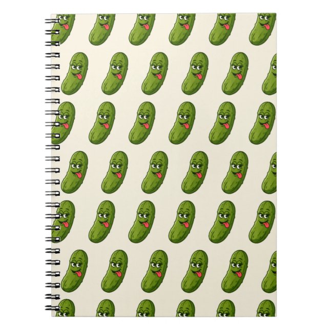 Cuaderno de impresión de cara de pepino tonto (Frente)