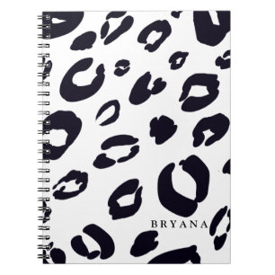 Cuaderno de impresión de leopardo negro guepardo (