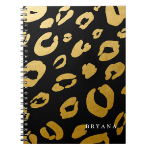 Cuaderno de Impresión Leopardo Guepardo Dorado (CU