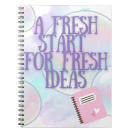 Cuaderno de inicio morado fresco para escritores