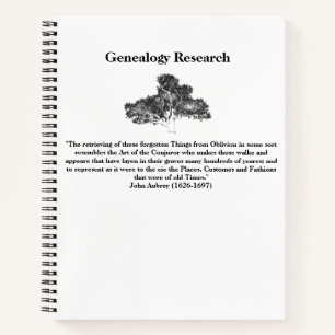 Cuaderno de investigación sobre árboles familiar