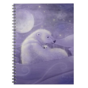 Cuaderno de invierno del oso polar y la cría