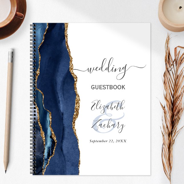 Cuaderno de Invitados de Boda Guion Geoda de Ágata (Subido por el creador)