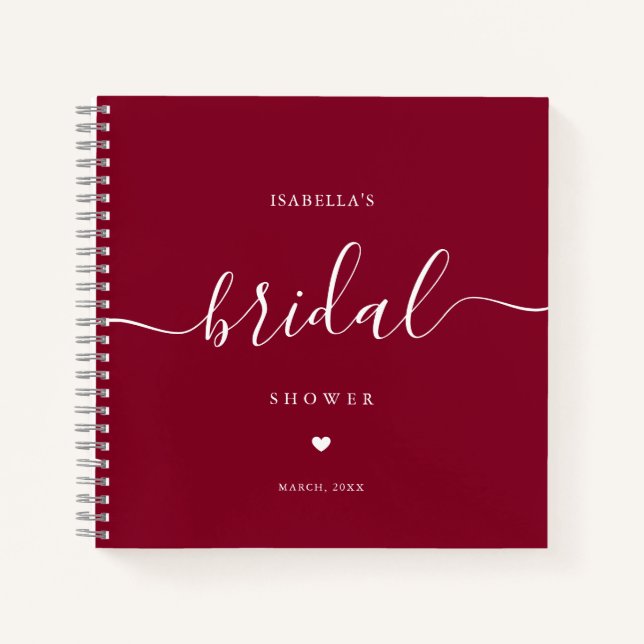 Cuaderno de invitados para despedida de soltera en (Anverso)