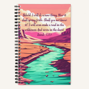 Cuaderno de Isaiah 43:19 Río Desierto