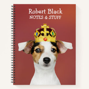 Cuaderno de Jack Russell con corona