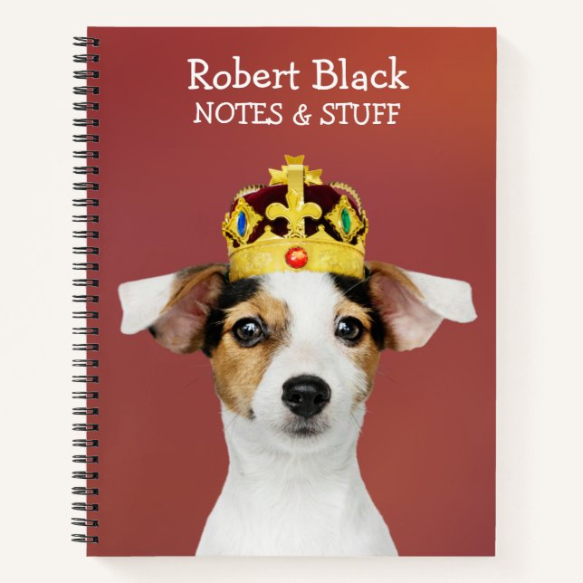 Cuaderno de Jack Russell con corona (Anverso)