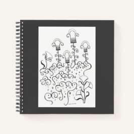 Cuaderno de jardín de flores de inspiración griega