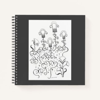 Cuaderno de jardín de flores de inspiración griega