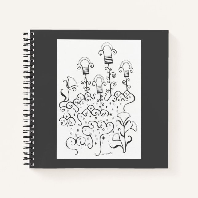 Cuaderno de jardín de flores de inspiración griega (Anverso)