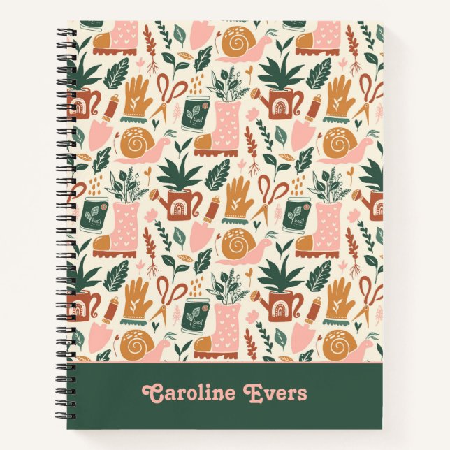 Cuaderno de jardinería personalizado (Anverso)