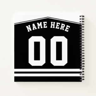 Cuaderno de Jersey negro de hockey sobre hielo de