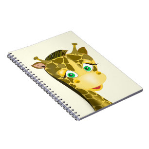 Cuaderno de jirafa bebé con ojos verdes