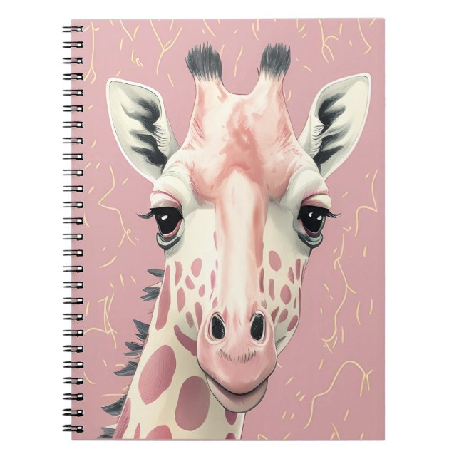 Cuaderno de jirafa rosa (Frente)
