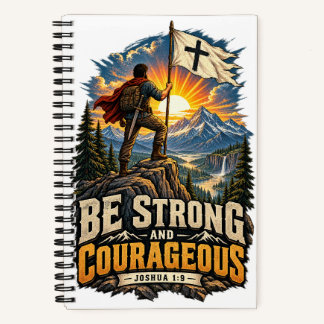 Cuaderno de JOSHUA 1:9 Sé Fuerte y Valiente