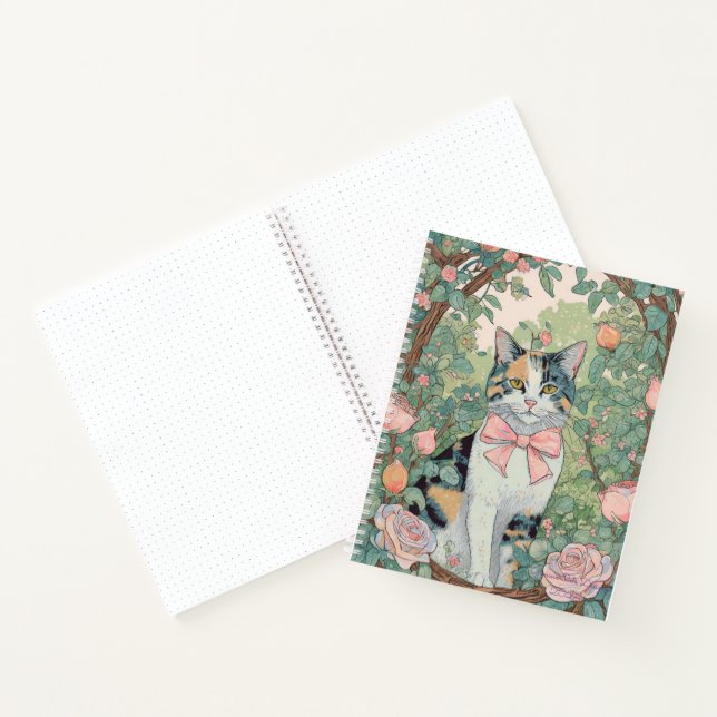 Cuaderno de journal de gato calico bala (Interior)