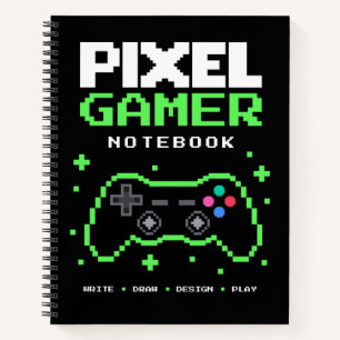 Cuaderno de juego de arte de píxeles – Escribe Dib