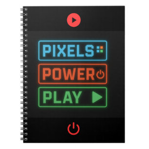 Cuaderno de jugador Pixels Power Play – ¡Sube de n