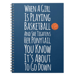 Cuaderno de Jugadora de Baloncesto Chicas Divertid