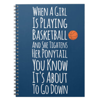 Cuaderno de Jugadora de Baloncesto Chicas Divertid